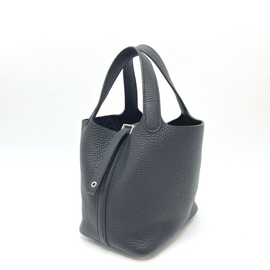 Hermes Handbag Picotin Lock PM Taurillon Clemence Black