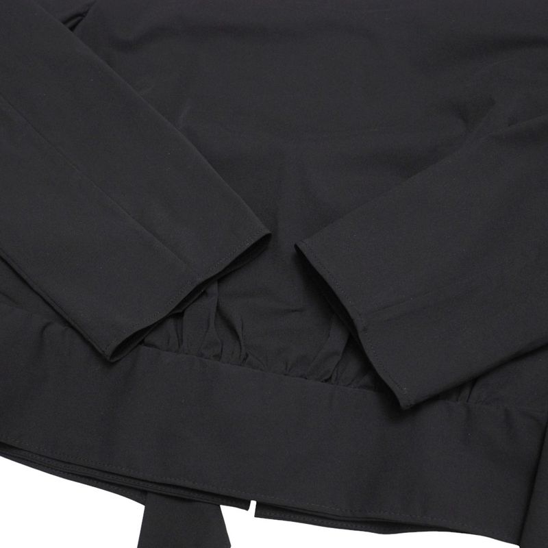 Prada Blouse Size 40 Belted Cubic Sleeve Shirt Black 20251009 Ra6259