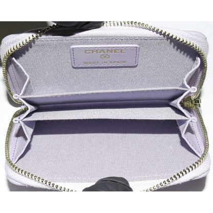 Chanel Coin Case 19 zip Purse Lambskin Lavender Antique — view 3