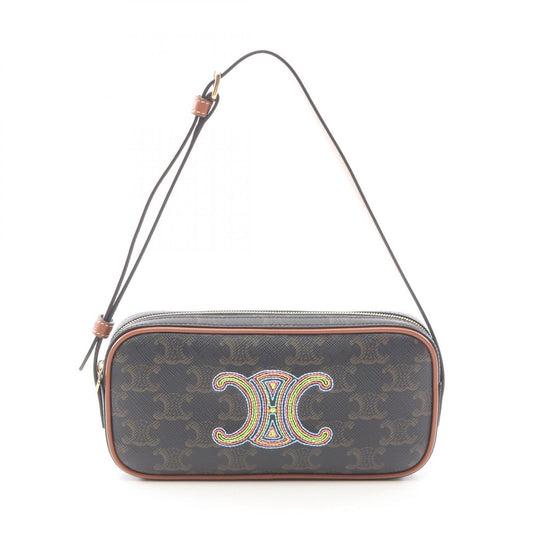 Celine Shoulder Bag Cuill Triomphe Mini Black Brown