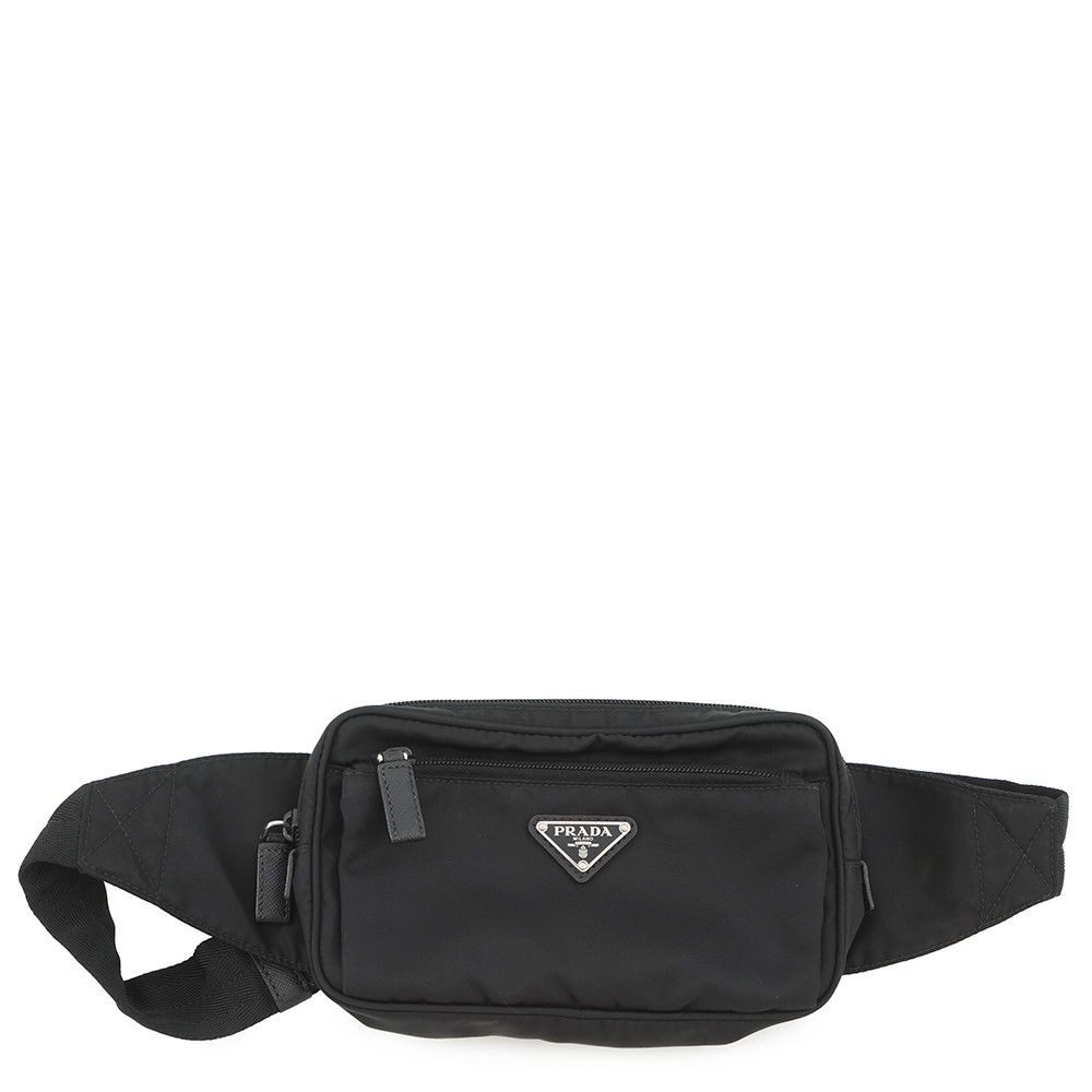 Prada Belt Bag Re-Nylon Saffiano Bag Black