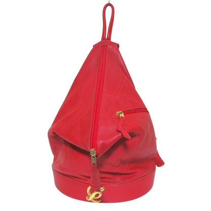 Loewe Vintage Anton Leather Backpack Red Gold