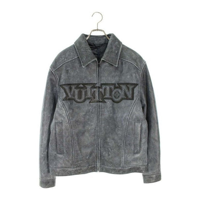 Louis Vuitton 23 SS Rm231 M T24 Hol08 E Logo Patch Stadium Jean Leather Jacket