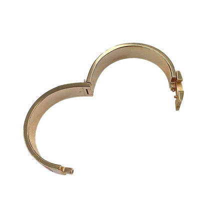 Exhibited Hermes Clic H Fan Bangle Bracelet Pink Gold Accessory Clic H 90299231