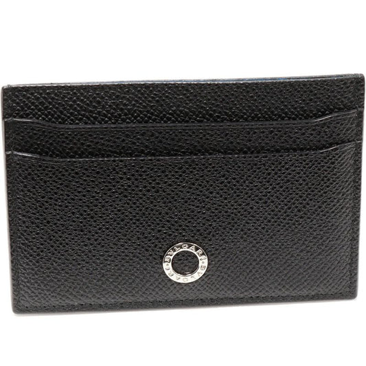 Bulgari Card Case Pass Case Bulgari Man Calf Black And Blue 30405