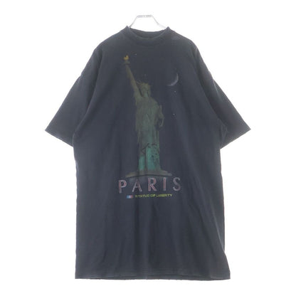 Balenciaga Paris Statue DF Liberty of Distressed Crew Neck Short Sleeve T-Shirt