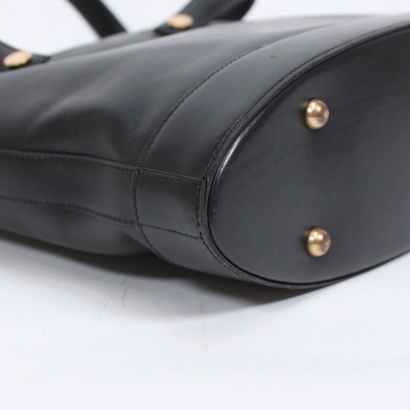 Hermes Sorbonne 35 Box Calf Black Tote Bag Gold