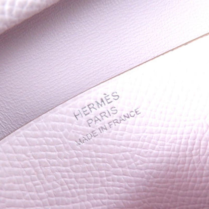 Hermes Bearn Mini Mauve Père Silver Hardware Vaux Epson Compact Wallet Bifold