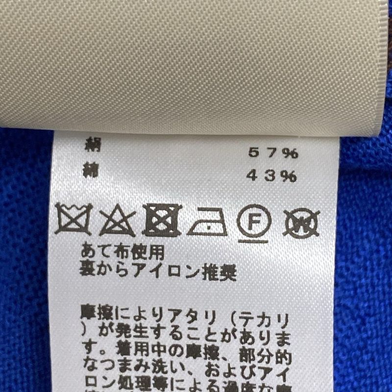 Hermes Cardigan Size 42 L Women - 4e2730dc Blue Long Sleeves Silk Blend/chaine