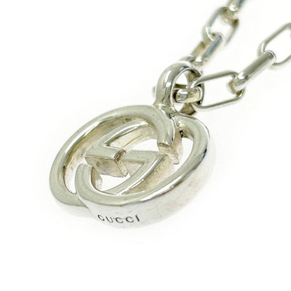 Gucci Silver Interlocking G Necklace 22.6g 925 Engraved 365424 Necklace