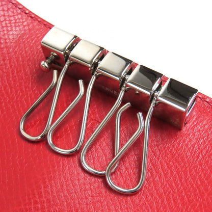 Hermes Bearn H Logo Silver Hardware Vaux Epson 4-ribbon Key Case Red L