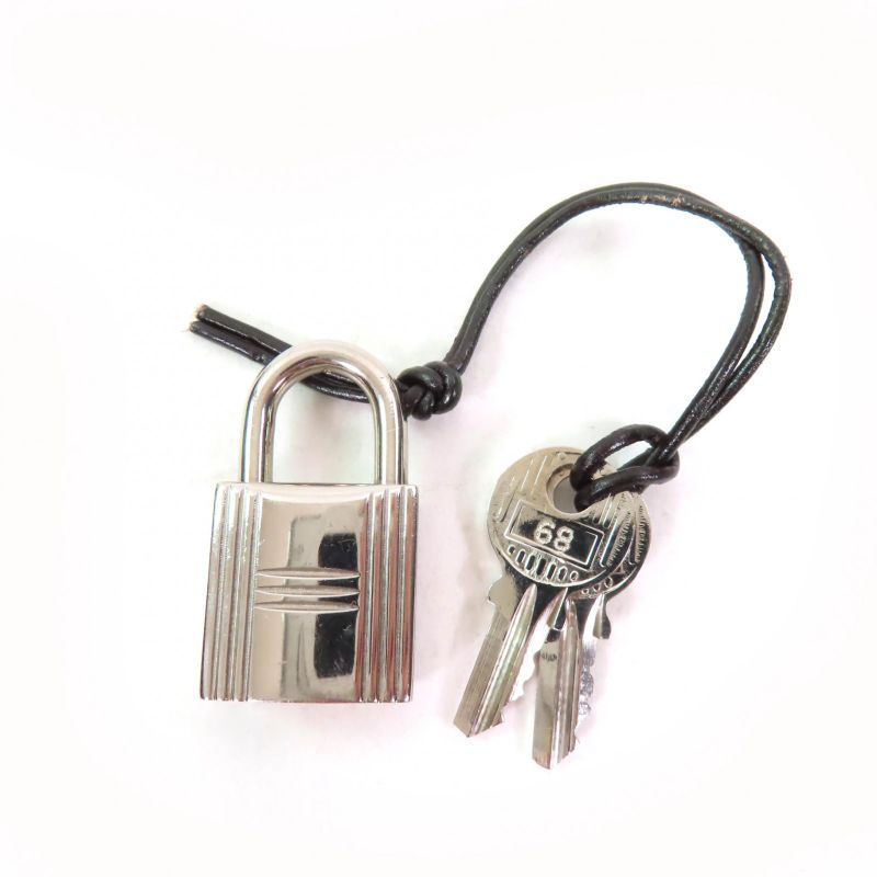 Hermes Yale Line MM Silver Hardware With Cadena Key Tote Handbag Brown Made In