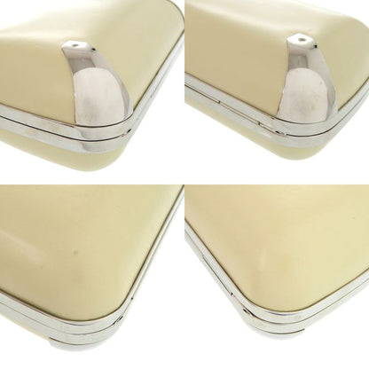 Balenciaga Gama 1 27276 Leather Metal Silver Hardware Ivory White Shoulder Bag