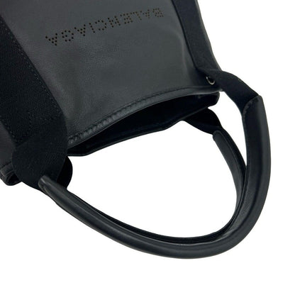 Balenciaga Navy Cabas XS Leather 2-Way Shoulder Bag Black — view 4