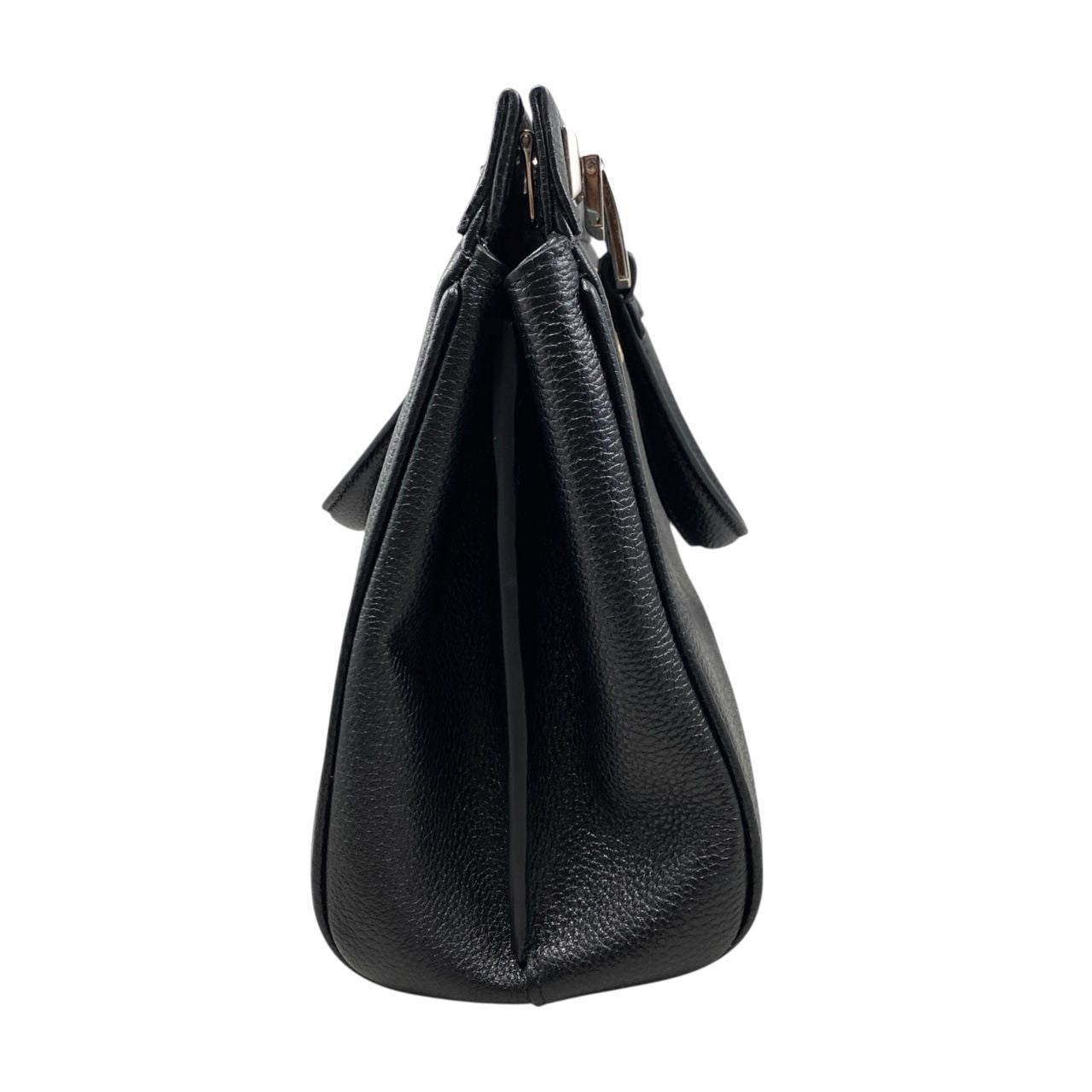 Gucci Handbag Zumi Small Top Handle Bag 569712 Leather Logo Black Silver