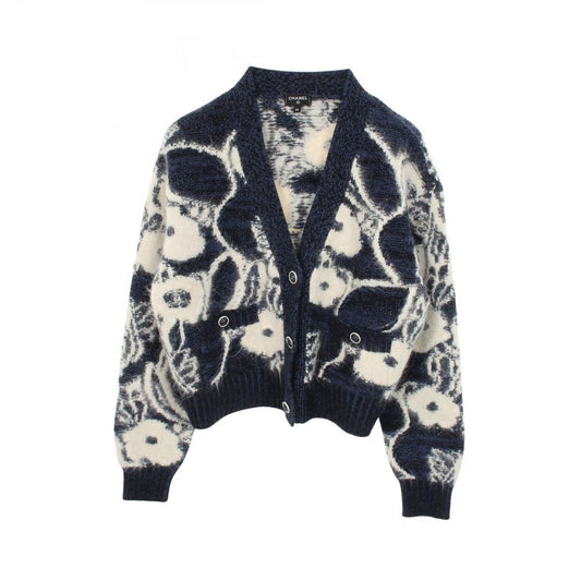 Chanel Cardigan Lion Button Floral Pattern Cashmere