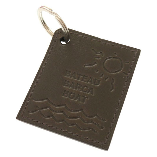 Hermes Bateau Barca BOAT Box Calf Khaki Key Holder Bagcharm 0495 Hermes