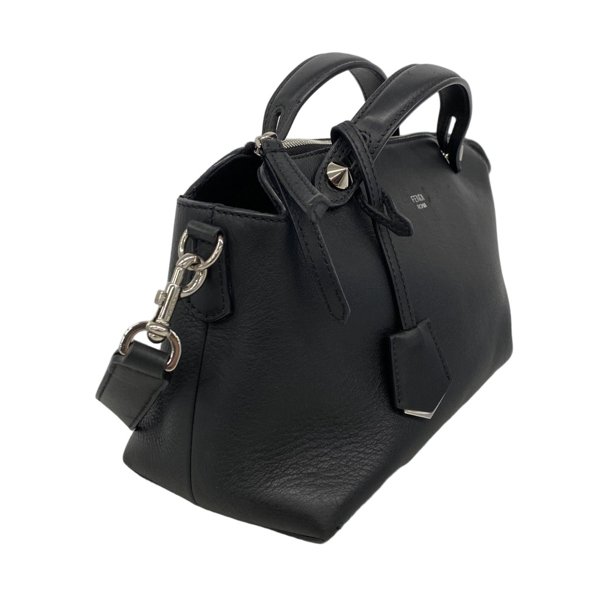 Fendi Handbag by the Way Leather Black Silver 2-Way — view 2