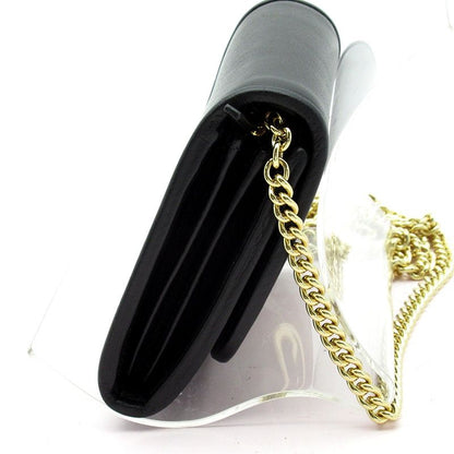 Gucci Blondi Chain Wallet 725219 Leather Women's Shoulder Bag Black Excellent