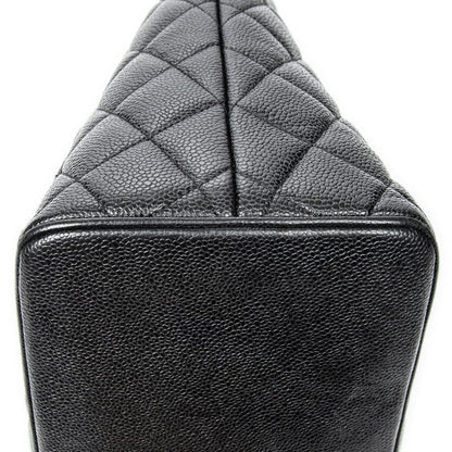 Chanel Timeless Medallion Tote Black Matelasse Caviar Leather A