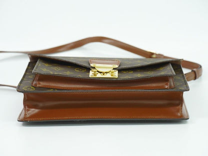 Authentic Louis Vuitton LV Monogram 2WAY Shoulder Bag Handbag Brown M51185
