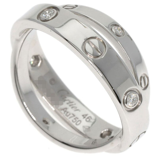 Cartier Be Love 6P Diamond #46 Ring 18K White Gold Ladies