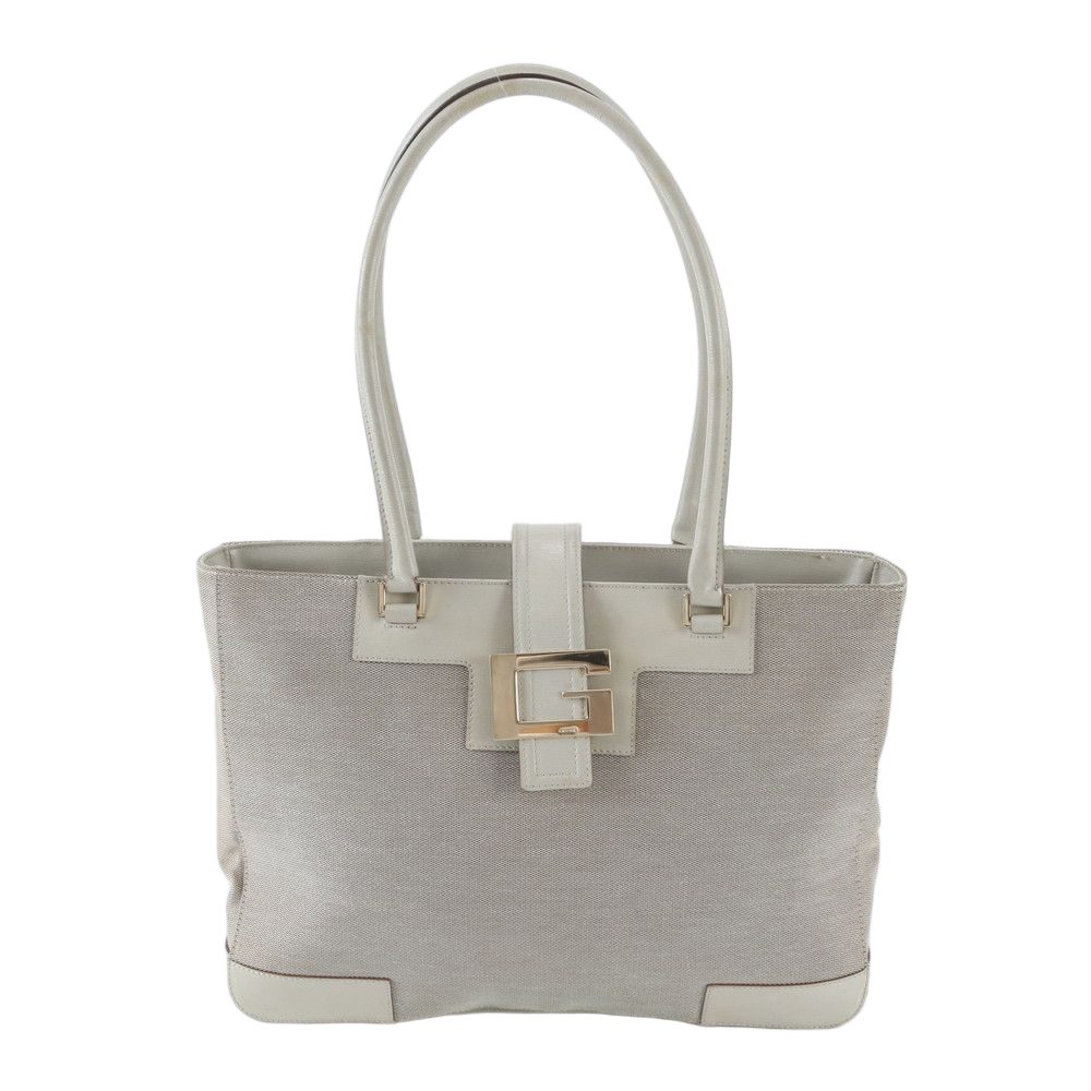 Gucci Logo 002 Leather Tote Shoulder Hand Gold