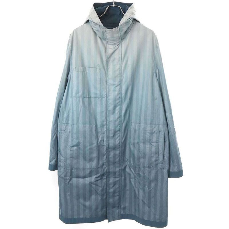 Louis Vuitton 22 AW Reversible Damier Stripe Hoodie Rm222 V Nf3 Hnk05 W Blue 48