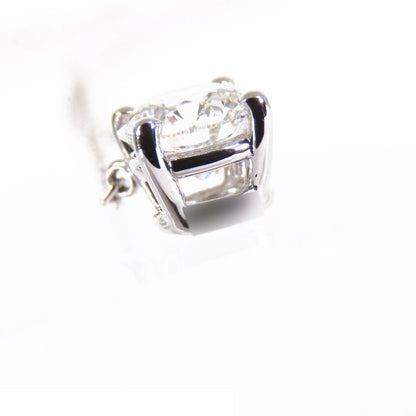 Tiffany & Co Solitaire Diamond Pendant Platinum Necklace — view 5