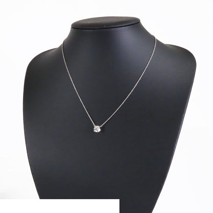Tiffany & Co Solitaire Diamond Pendant Platinum Necklace — view 7