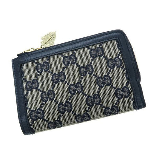 Gucci GG Canvas Compact Wallet Navy Blue