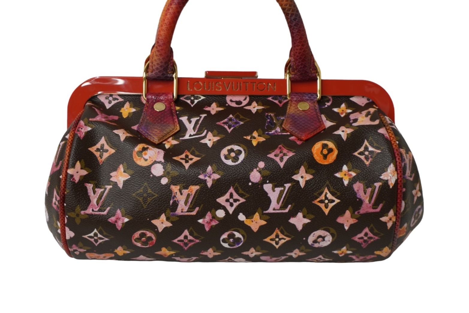 Louis Vuitton Monogram Water Color Richard Prince Papillon Handbag Brown — view 2