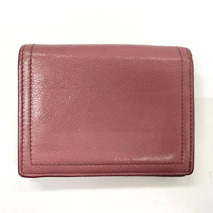 Prada Etiquette Calf Leather Compact Wallet Bifold Wallet Pink X Light Blue