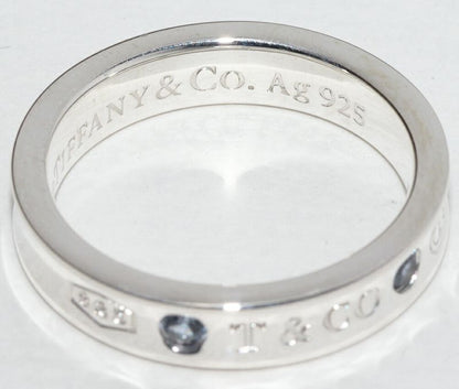 Tiffany & Co Ring SV Sapphire 2P (005ct) 1837 Narrow Ring Width 4mm (016in)