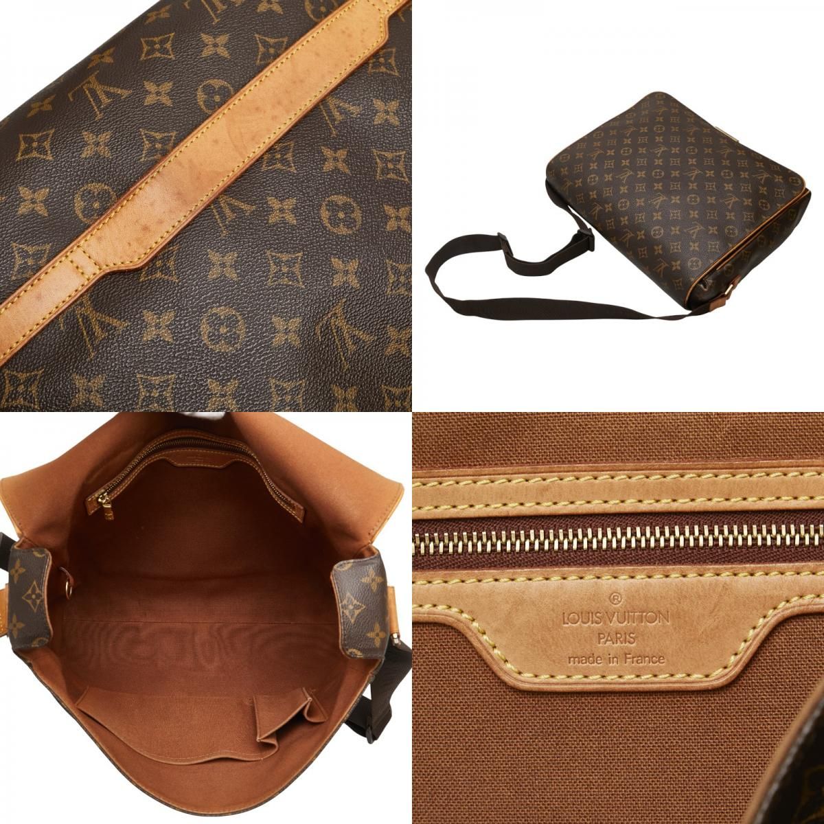 Louis Vuitton Monogram Abbess Crossbody Shoulder Bag M45257 Brown PVC Leather
