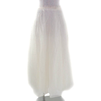 Dior Silk Dot Pattern Tulle Skirt Long Off