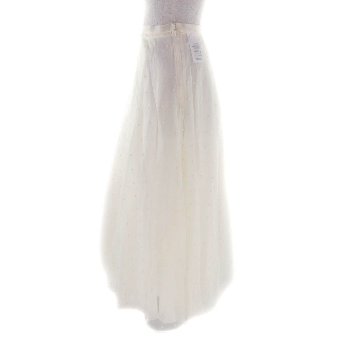 Dior Silk Dot Pattern Tulle Skirt Long Off — view 3