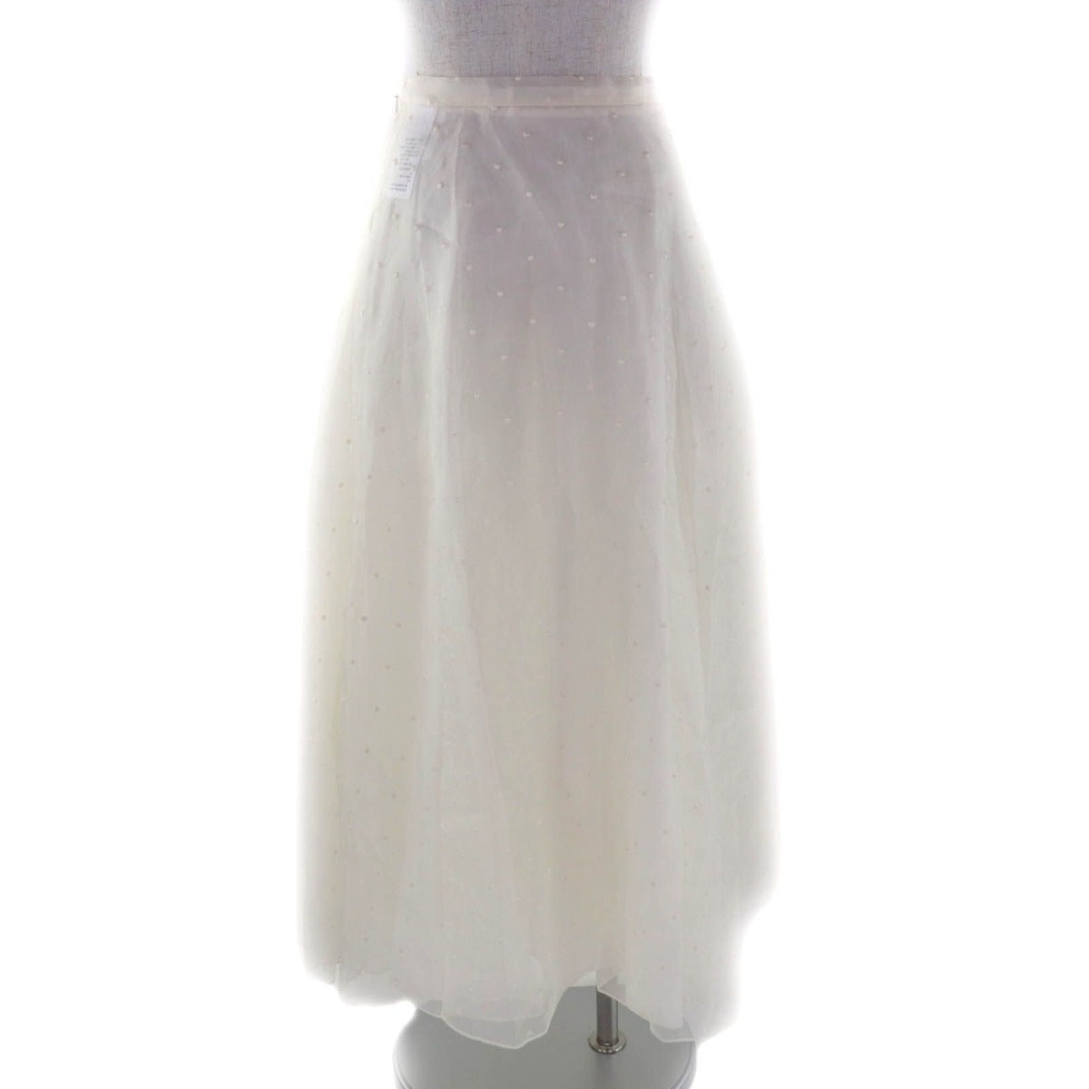 Dior Silk Dot Pattern Tulle Skirt Long Off — view 4