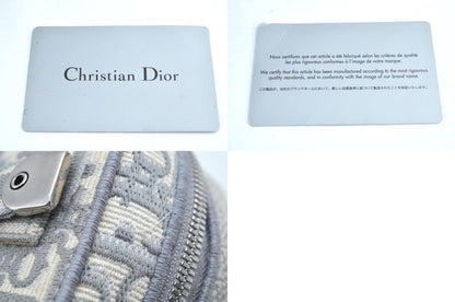 Christian DIOR Trotter Cosmetic Bag Pouch Canvas Gray 2183n