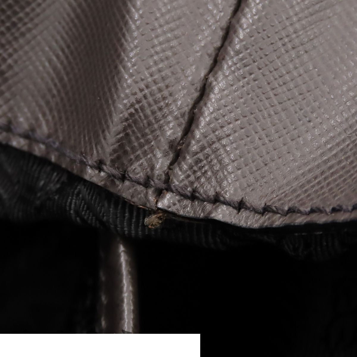 Prada Tote Bag Black Brown Tessuto Saffiano Triangle Logo Jacquard Nylon — view 6