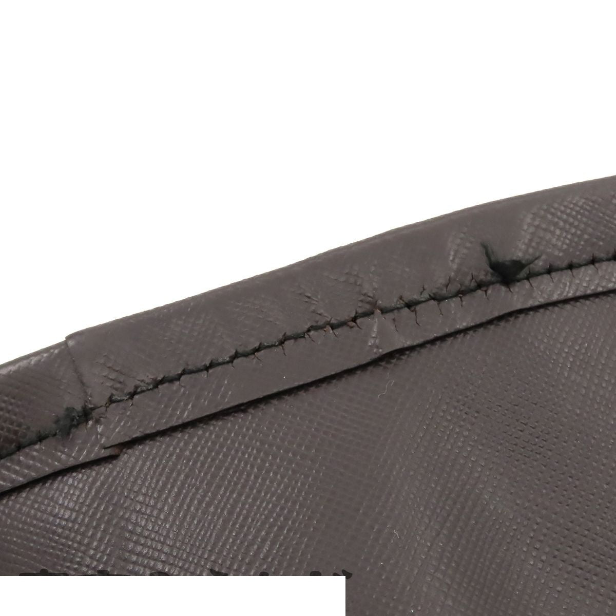 Prada Tote Bag Black Brown Tessuto Saffiano Triangle Logo Jacquard Nylon — view 7