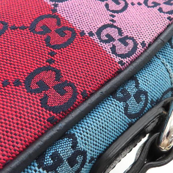 Gucci Shoulder Bag GG Mini GG Canvas Multicolor Silver Hardware 658659