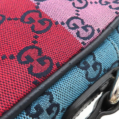 Gucci Shoulder Bag GG Mini GG Canvas Multicolor Silver Hardware 658659