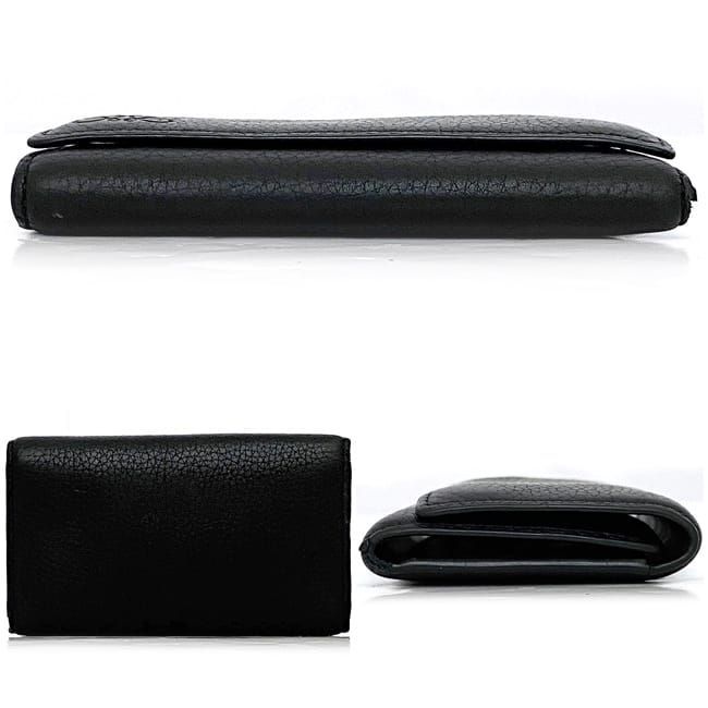 Loewe 6ring Key Case Black Anagram C660k92x02 Excellent Condition