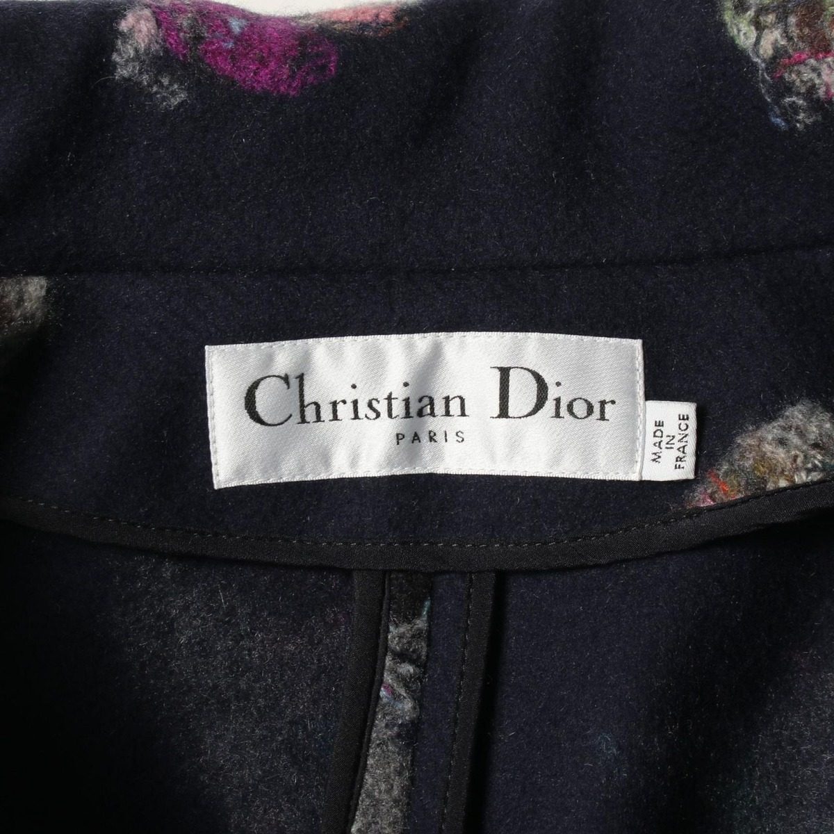Dior Stainless Steel Coat All Over Pattern Double Breasted Wool Cashmere — view 3