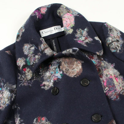 Dior Stainless Steel Coat All Over Pattern Double Breasted Wool Cashmere — view 5