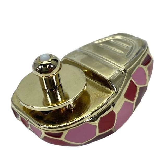 Bvlgari Bulgari Serpenti Bagcharm Clasp Snake Gold Pink Red GP