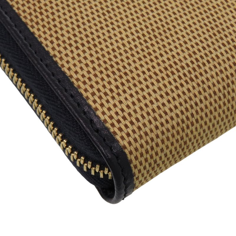 Gucci 1955 Horsebit 621889 0416 Canvas Leather Beige Long Wallet 0393 Gucci