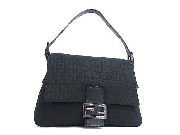 Fendi Zucca Pattern Zucchino Mamma Bucket Nylon Canvas One Shoulder