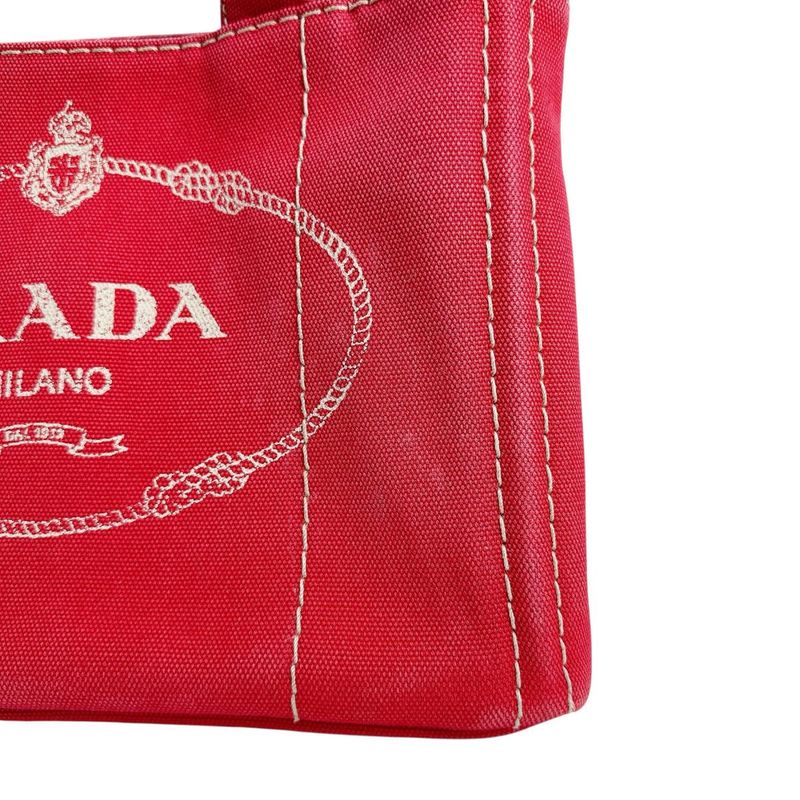 Prada Bn2439 Mini 2-way Canapa Tote Bag Prada Red